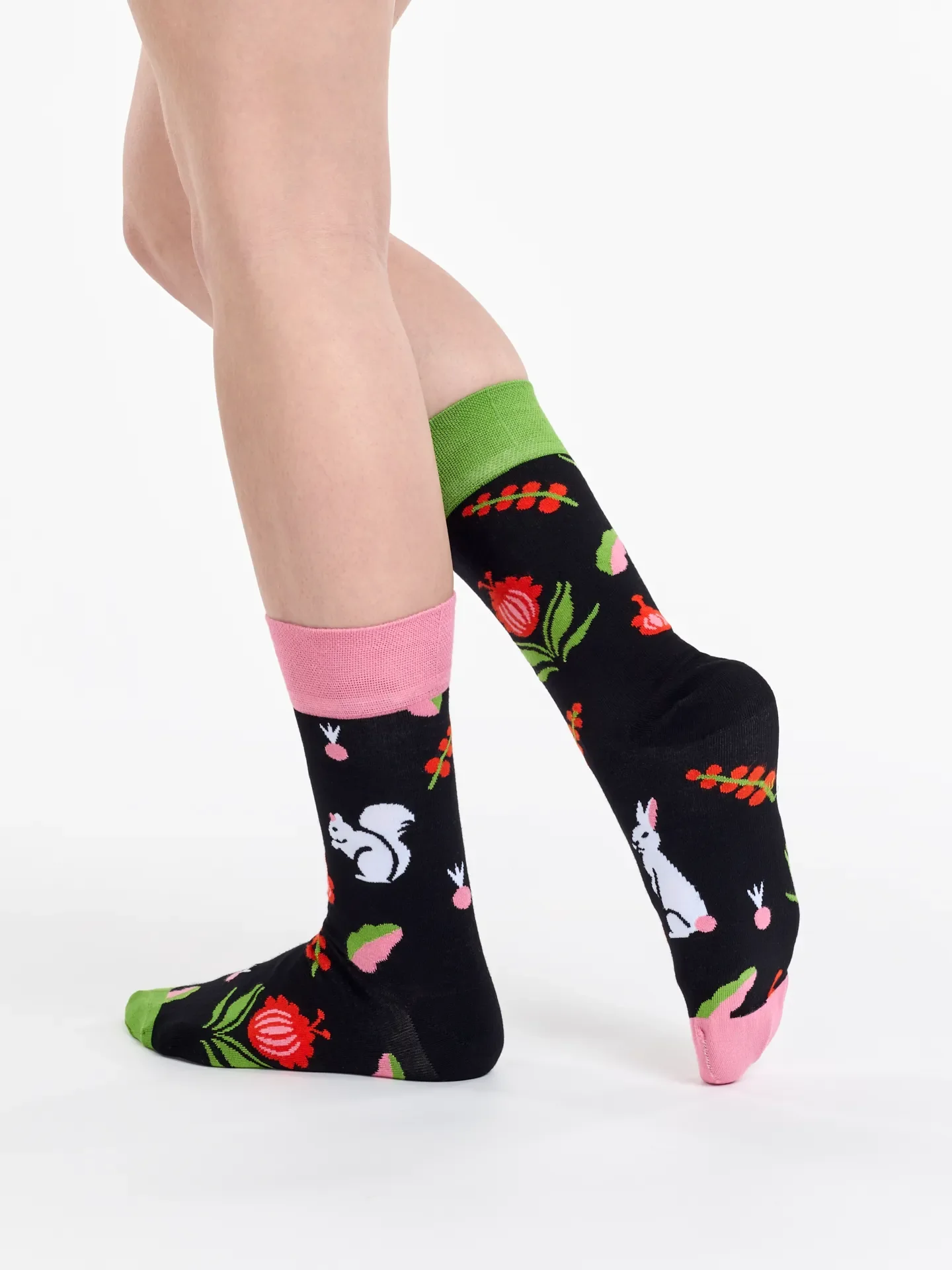 Chaussettes rigolotes en fibres de bambou Jardin folklorique - Image 3