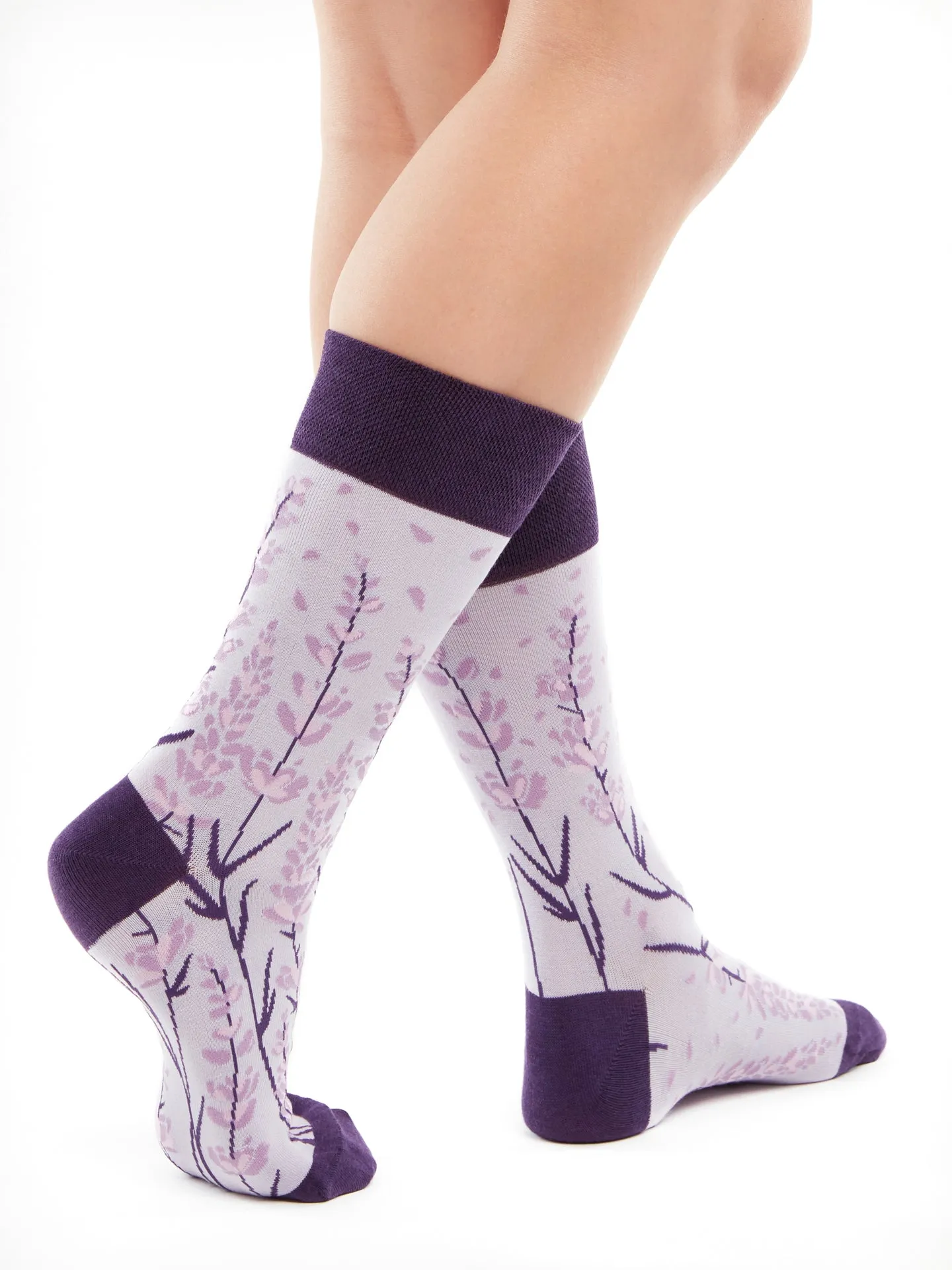 Chaussettes rigolotes en fibres de bambou Lavande - Image 3