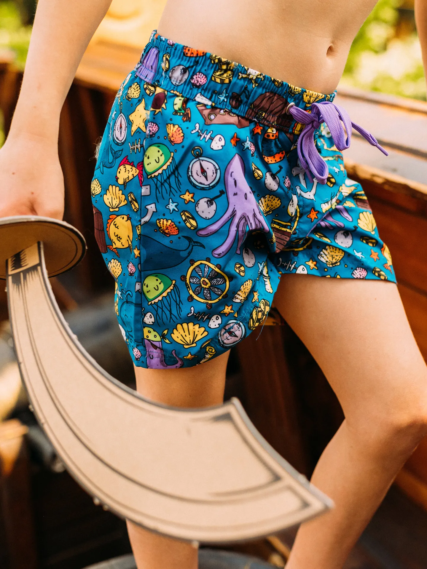 Short de bain rigolo pour garçons Vie de pirate - Image 4
