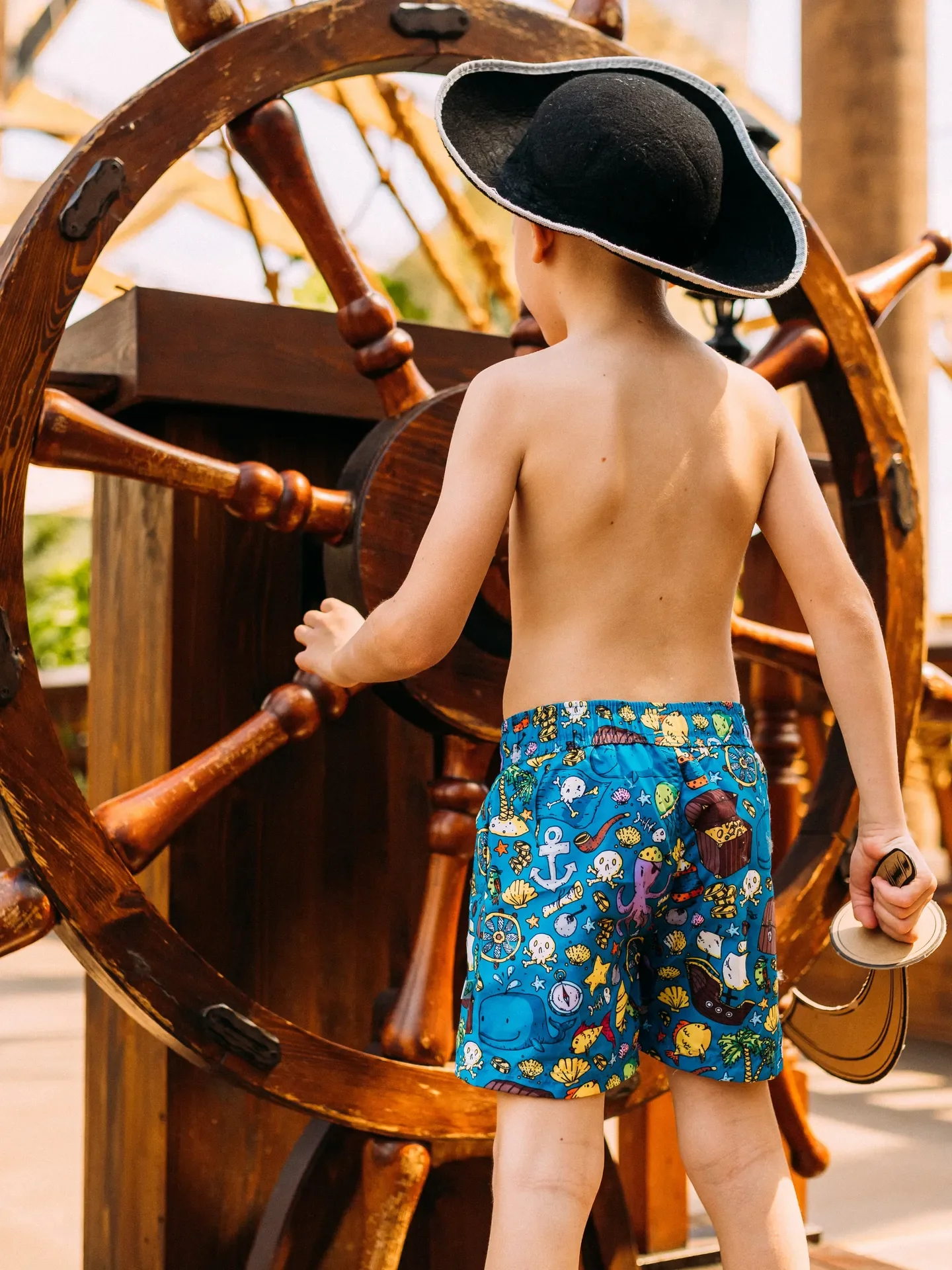Short de bain rigolo pour garçons Vie de pirate - Image 5