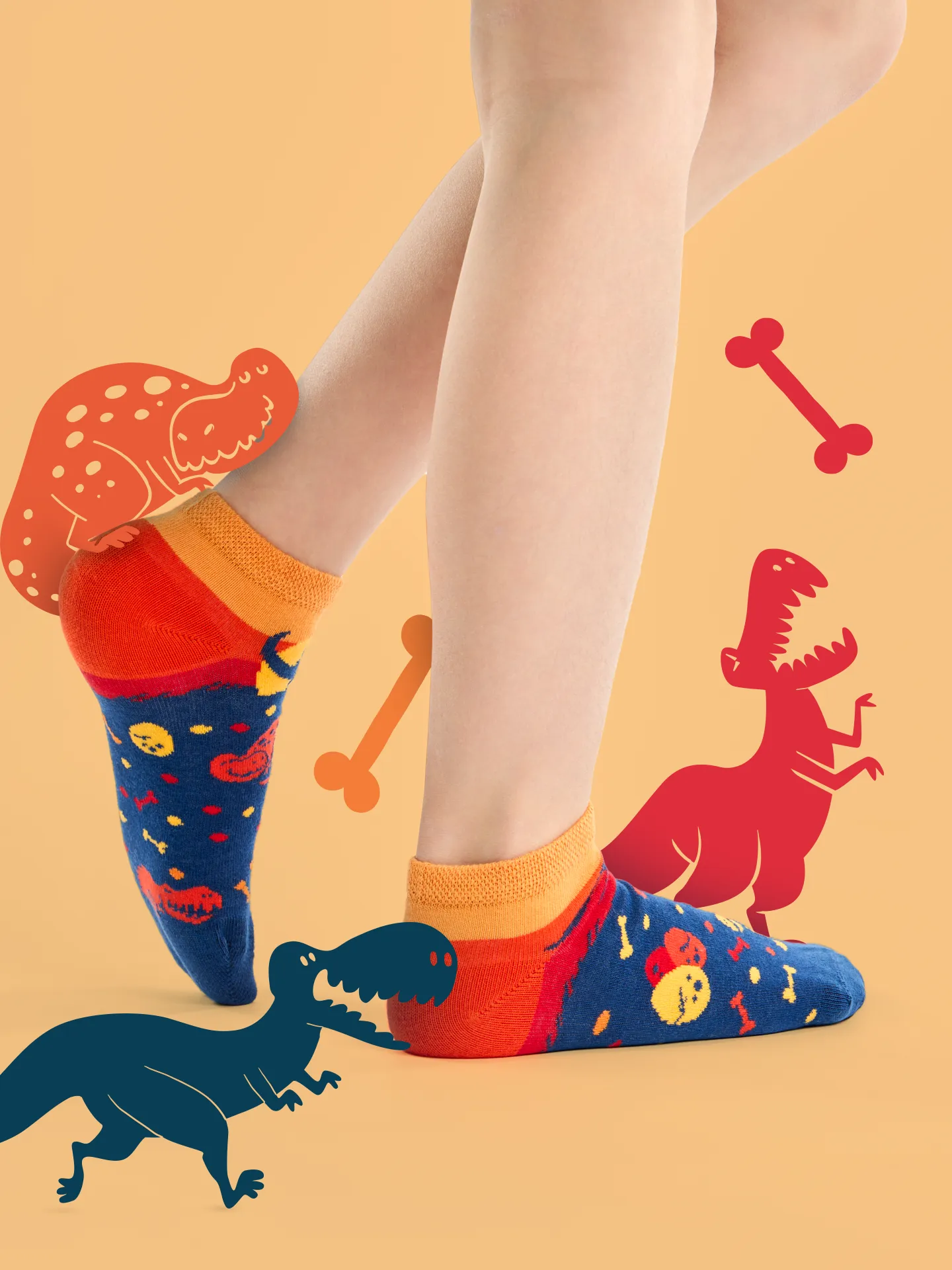 Socquettes rigolotes pour enfants Monde des dinosaures - Image 5