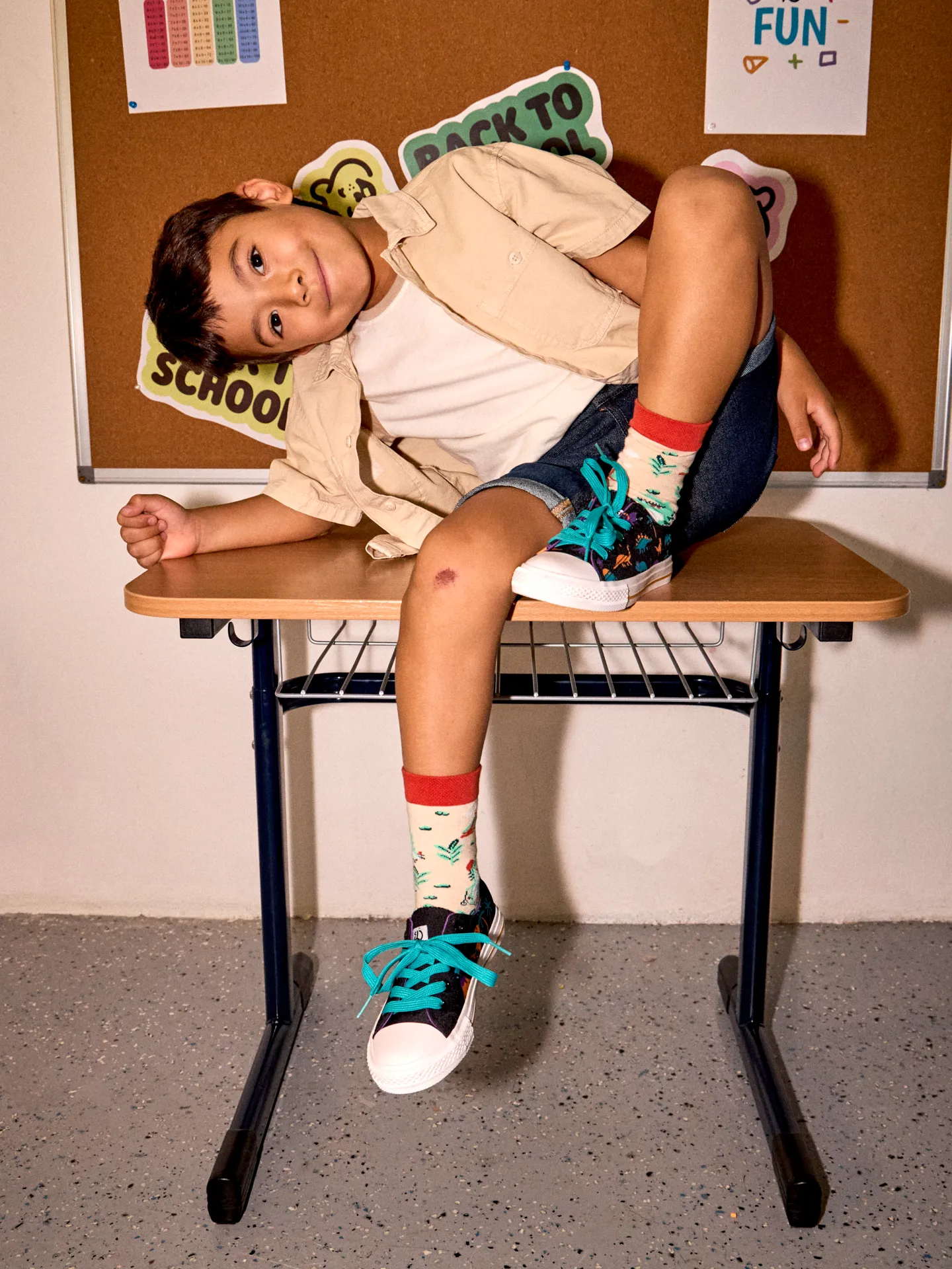 Chaussures en toile rigolotes pour enfants Dinosaures et volcans - Image 6