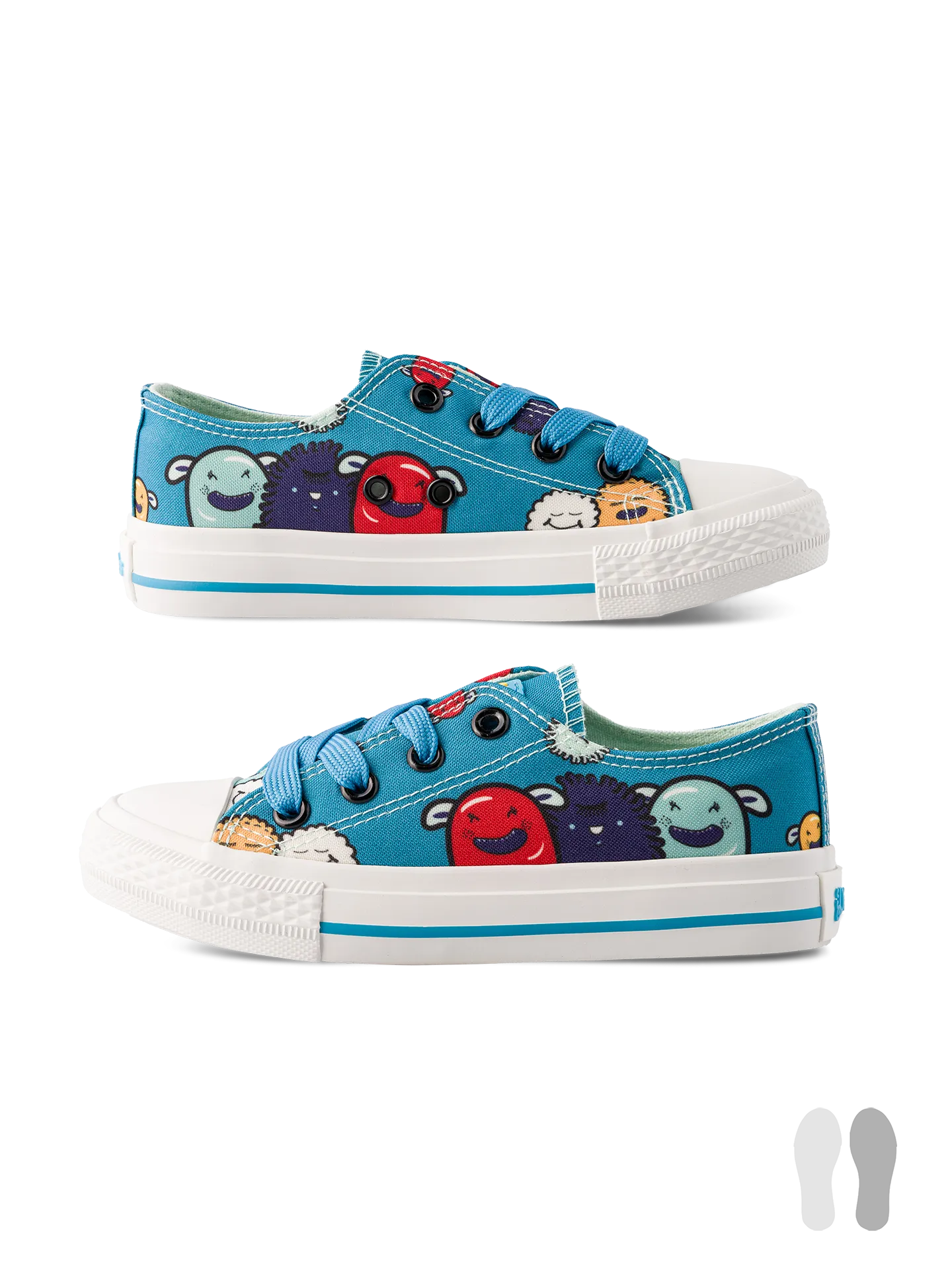 Chaussures en toile rigolotes pour enfants Monstres drôles - Image 3