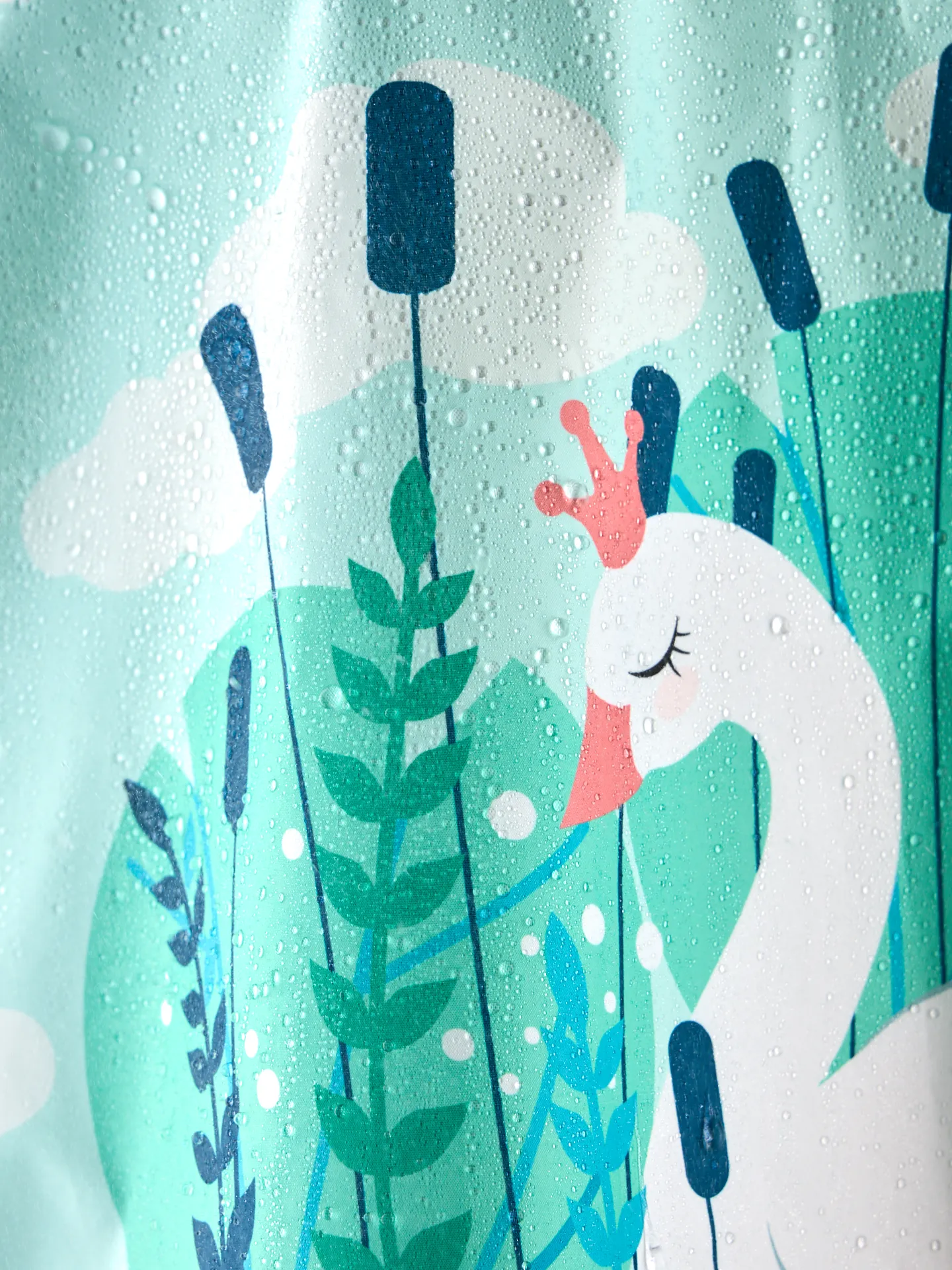Manteau de pluie rigolo pour enfants Cygne flottant - Image 7