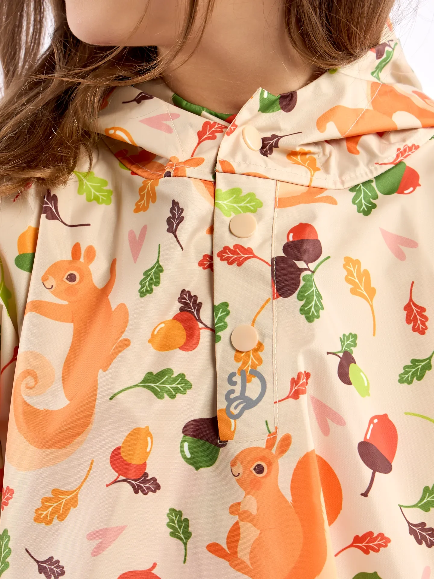 Manteau de pluie rigolo pour enfants Écureuil et noix - Image 4