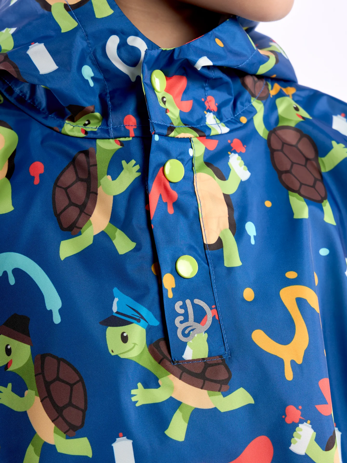Manteau de pluie rigolo pour enfants L’artiste tortue - Image 4