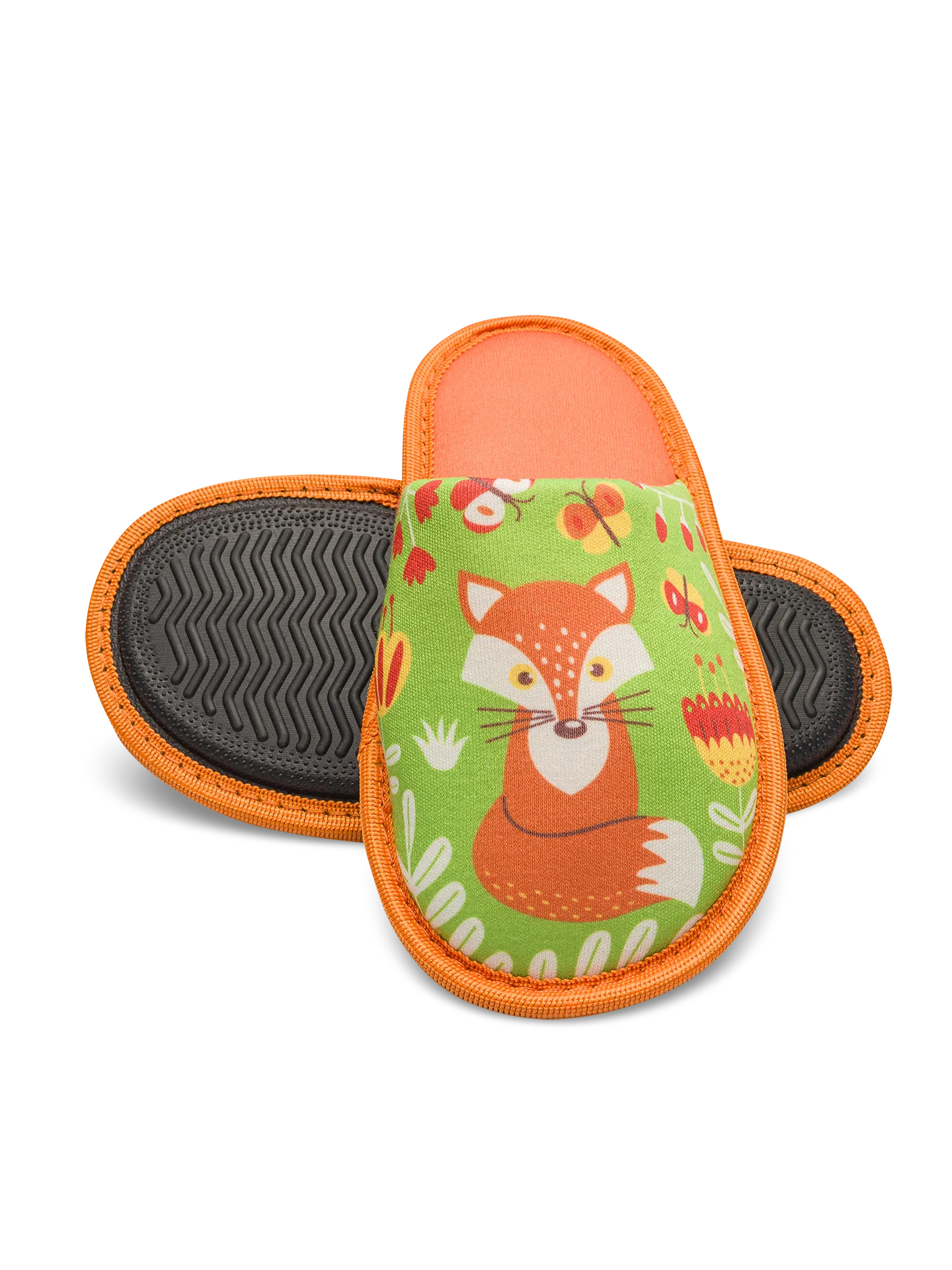 Pantoufles rigolotes pour enfants Renard et Papillons - Image 3