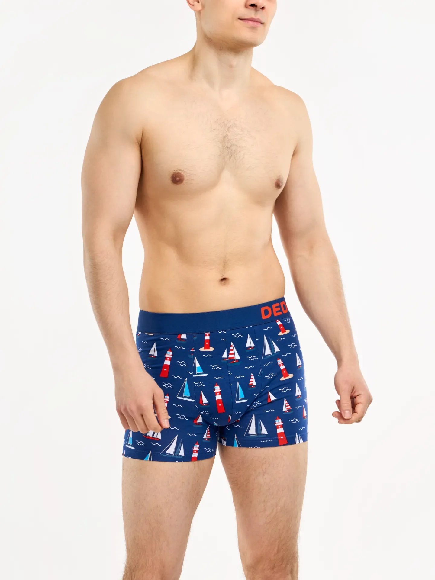 Boxer rigolo pour hommes Phare et bateaux à voile - Image 3