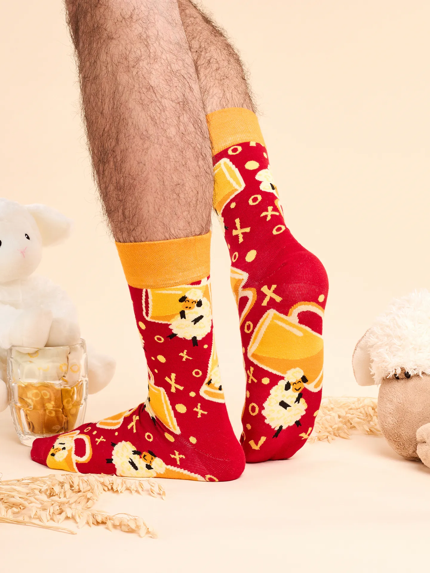 Chaussettes rigolotes Bière et mouton - Image 5